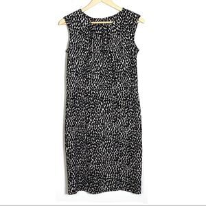 Dana Buchman black spotted knit sheath dress size 4